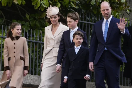 Prince Louis attending Easter service with the royal family